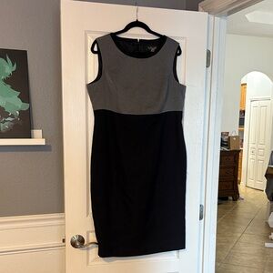 Elegant Black and Gray Sleeveless Dress